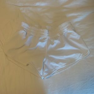 white lulu lemon shorts